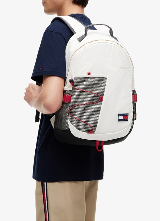 Tommy Hilfiger Rugzak met logo - voorkant 3 wit