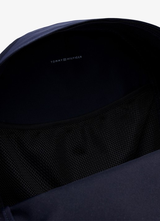 Tommy Hilfiger Rugzak met logoborduring - achterkant 5 blauw