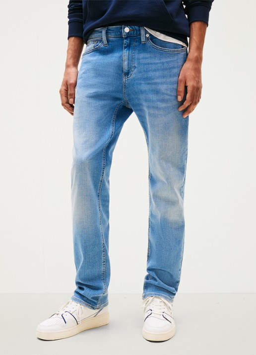 Tommy Hilfiger Ryan slim fit jeans met lichte wassing - detail 6 indigo