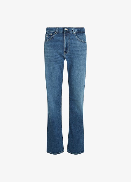 Tommy Hilfiger Ryan slim fit jeans met medium wassing - voorkant indigo
