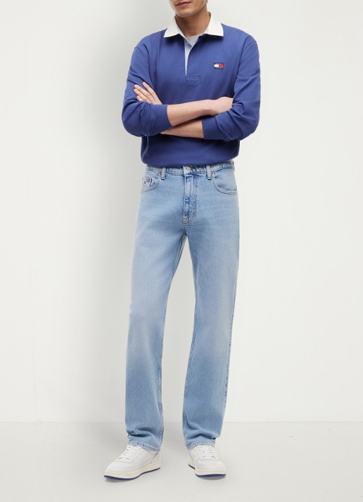 Tommy Hilfiger Ryan slim leg jeans met steekzakken - voorkant 2 denim