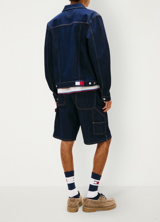 Tommy Hilfiger Ryan Trucker spijkerjas met steekzakken - achterkant 5 donkerblauw