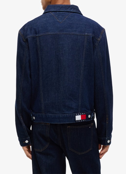 Tommy Hilfiger Ryan Trucker spijkerjas met steekzakken - achterkant 4 donkerblauw