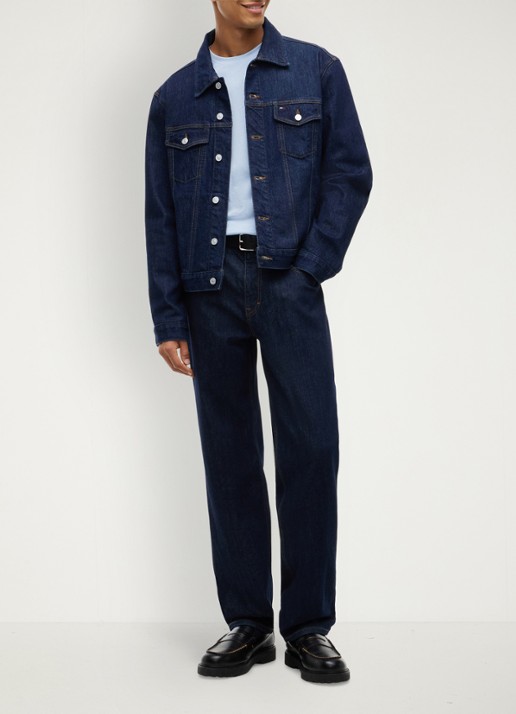 Tommy Hilfiger Ryan Trucker spijkerjas met steekzakken - voorkant 6 donkerblauw