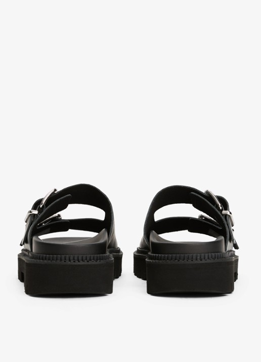 Tommy Hilfiger Sandalen van leer - achterkant 7 zwart