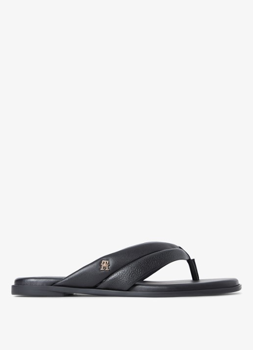 Tommy Hilfiger Sandalen van leer - detail 5 zwart