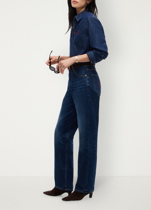 Tommy Hilfiger Sarah high waist flared jeans met steekzakken - detail 3 denim