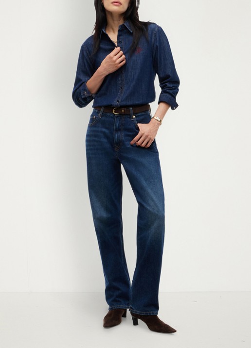 Tommy Hilfiger Sarah high waist flared jeans met steekzakken - voorkant 7 denim