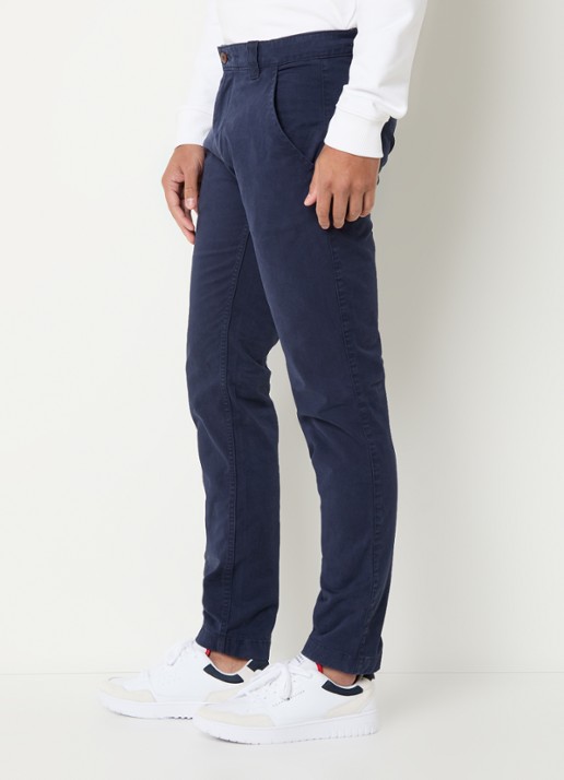 Tommy Hilfiger Scanton slim fit chino met steekzakken - detail 4 donkerblauw