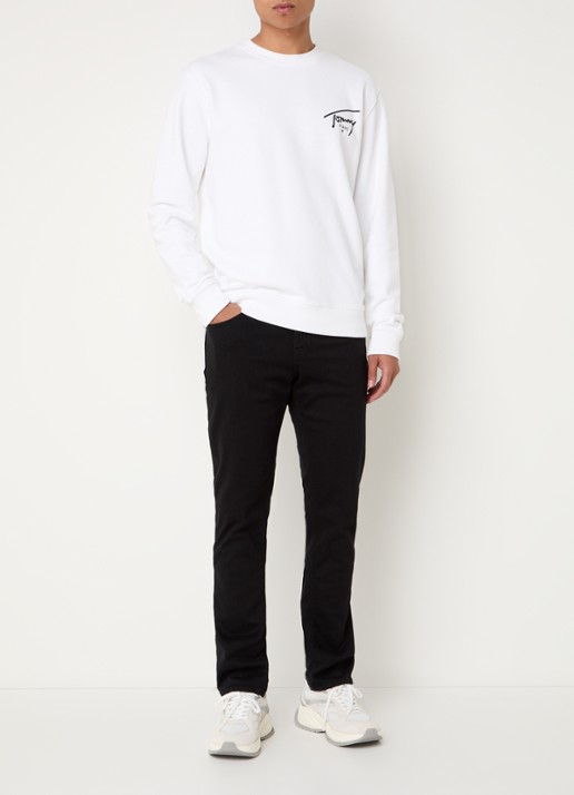 Tommy Hilfiger Scanton slim fit jeans met gekleurde wassing - voorkant 4 zwart
