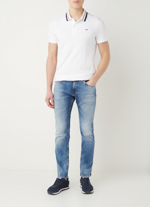 Tommy Hilfiger Scanton slim fit jeans met medium wassing - voorkant 2 indigo