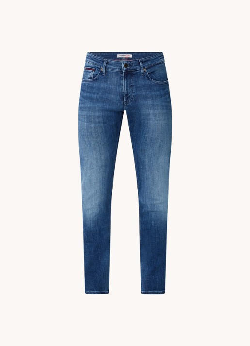 Tommy Hilfiger Scanton slim fit jeans met medium wassing - voorkant 4 indigo
