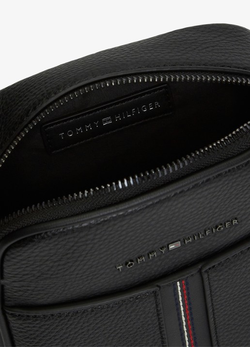 Tommy Hilfiger Schoudertas met logo - detail diepzwart