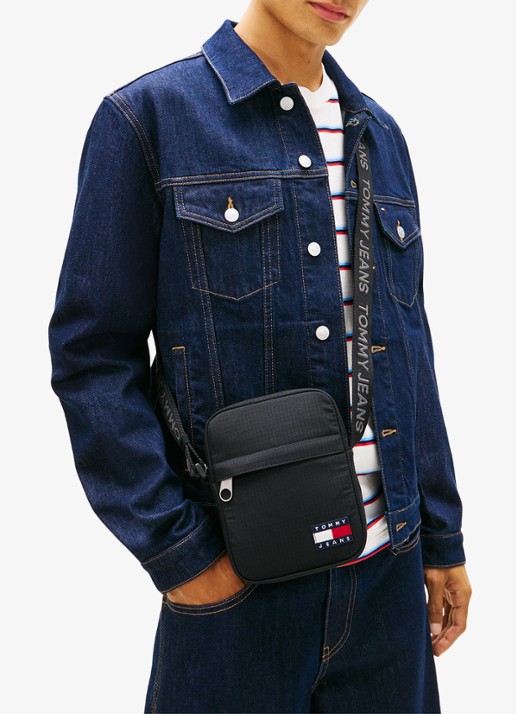 Tommy Hilfiger Schoudertas met logo - detail 3 diepzwart