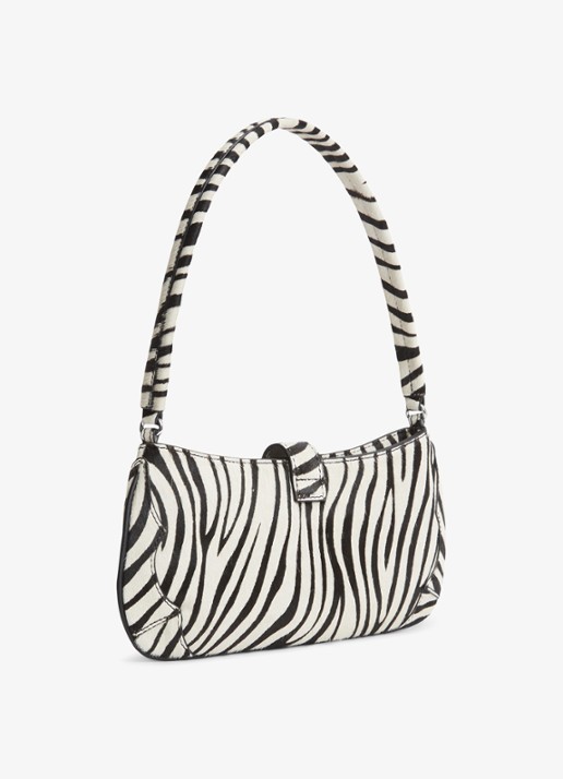 Tommy Hilfiger Schoudertas met zebraprint - achterkant wit