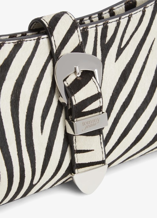 Tommy Hilfiger Schoudertas met zebraprint - detail 4 wit