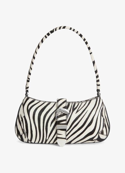 Tommy Hilfiger Schoudertas met zebraprint - voorkant 2 wit