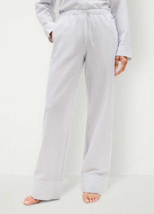 Tommy Hilfiger Seersucker pyjamabroek met streeprint