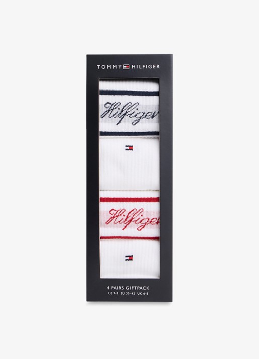 Tommy Hilfiger Set van sokken met logo 4-delig - detail wit