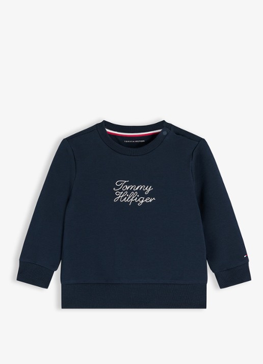 Tommy Hilfiger Set van sweater en joggingbroek met logo 2-delig - detail 3 donkerblauw