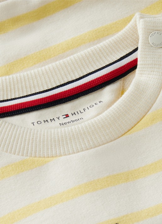 Tommy Hilfiger Set van sweater en joggingbroek met logo 2-delig - detail lichtgeel