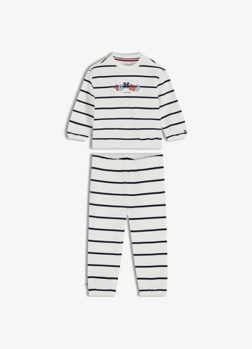 Tommy Hilfiger Set van sweater en joggingbroek met streepprint 2-delig