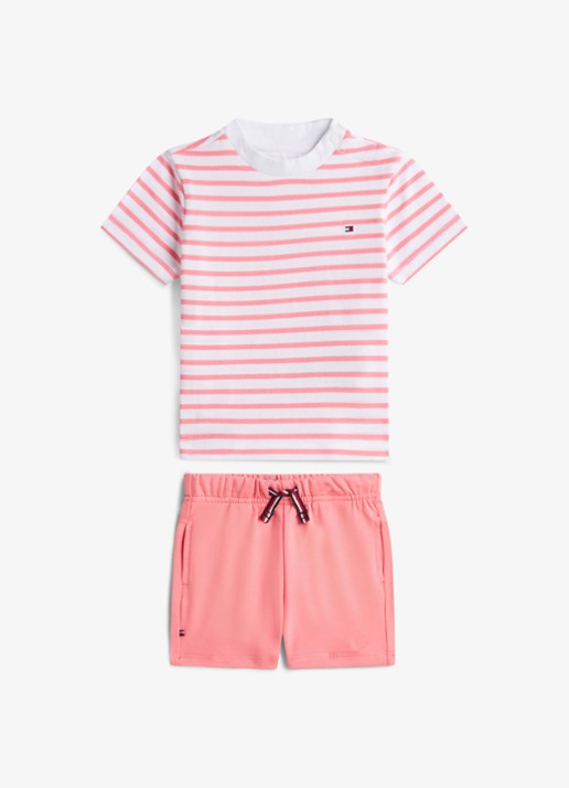 Tommy Hilfiger Set van t-shirt en korte broek met streepprint 2-delig