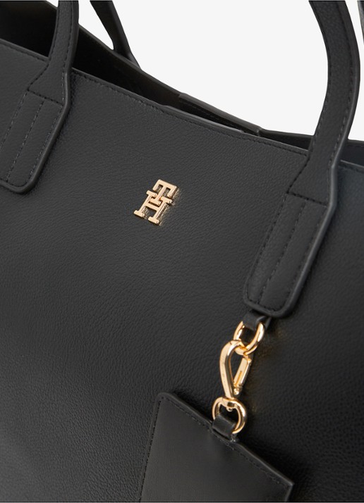 Tommy Hilfiger Shopper met tasbedel - detail 2 zwart