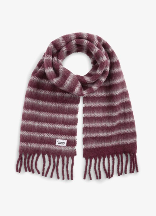 Tommy Hilfiger Sjaal in wolblend met franjes