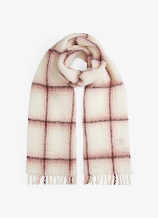 Tommy Hilfiger Sjaal met ruitdessin - voorkant 4 roze