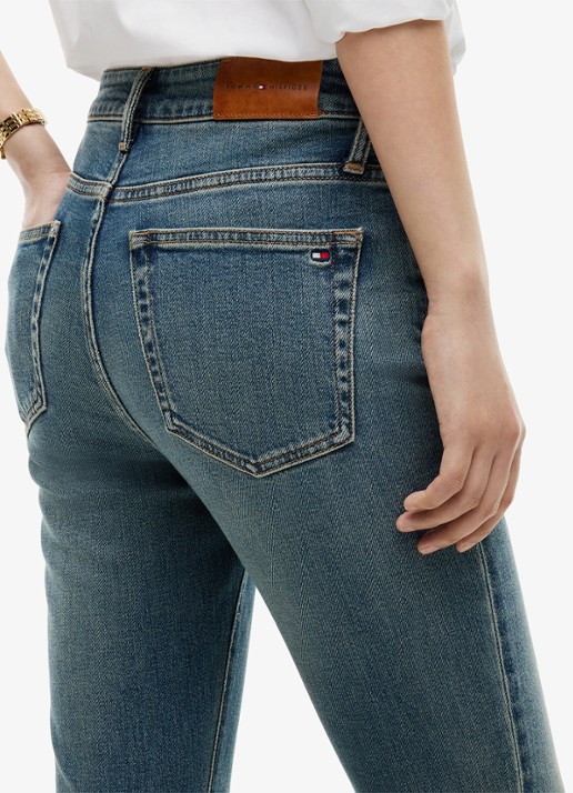 Tommy Hilfiger Skye mid waist flared jeans met steekzakken - detail 3 denim
