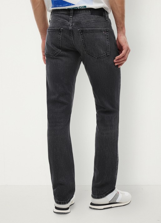 Tommy Hilfiger Slim fit jeans met gekleurde wassing - achterkant 5 zwart