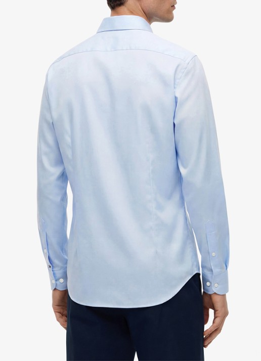 Tommy Hilfiger Slim fit overhemd met button down kraag - achterkant lichtblauw