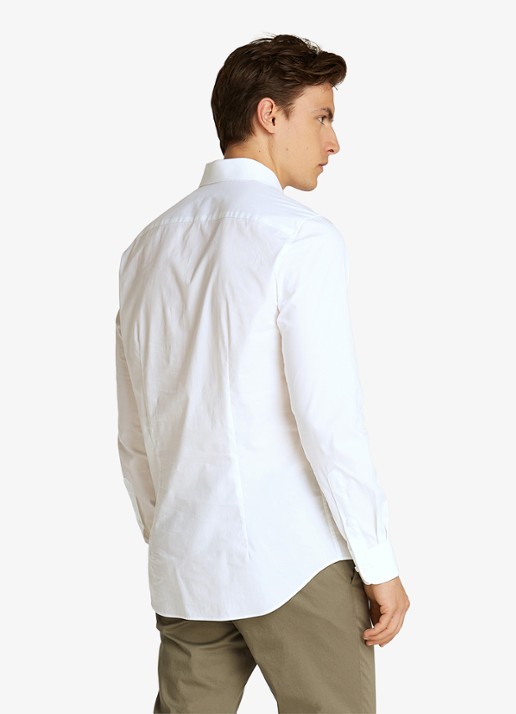 Tommy Hilfiger Slim fit overhemd met logo - detail 2 wit