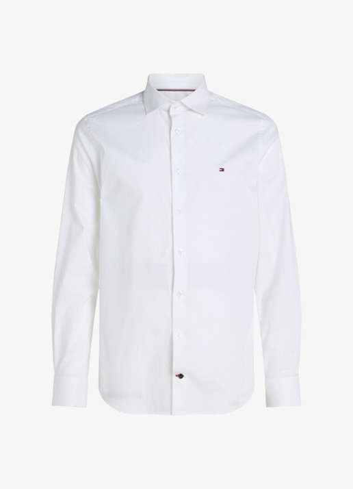 Tommy Hilfiger Slim fit overhemd met logo - voorkant 6 wit