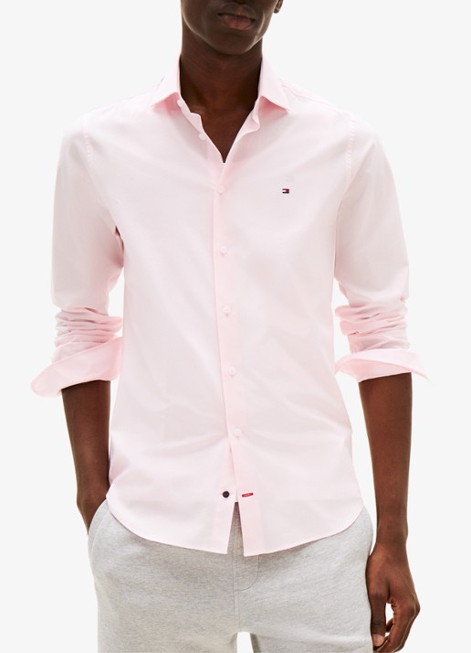 Tommy Hilfiger Slim fit overhemd met logo - detail 2 lichtroze