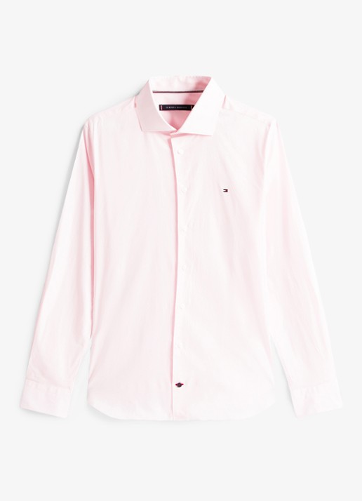 Tommy Hilfiger Slim fit overhemd met logo - voorkant 3 lichtroze