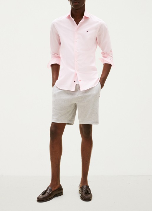 Tommy Hilfiger Slim fit overhemd met logo - voorkant 4 lichtroze