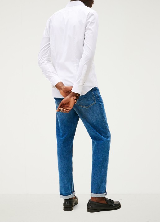 Tommy Hilfiger Slim fit overhemd met logo - achterkant 11 wit