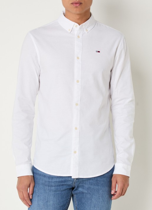 Tommy Hilfiger Slim fit overhemd met logoborduring