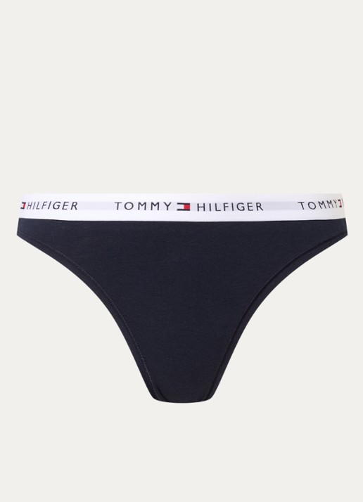 Tommy Hilfiger Slip met logoband - voorkant donkerblauw