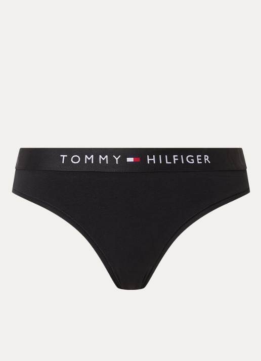 Tommy Hilfiger Slip met logoband  - voorkant zwart