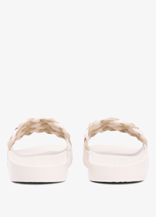 Tommy Hilfiger Slipper met gevlochten details en logo - detail 3 beige