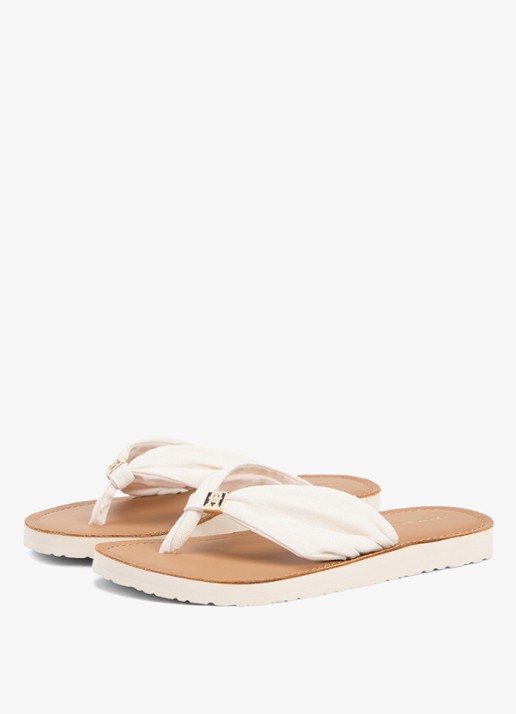 Tommy Hilfiger Slipper met logo - detail 2 beige