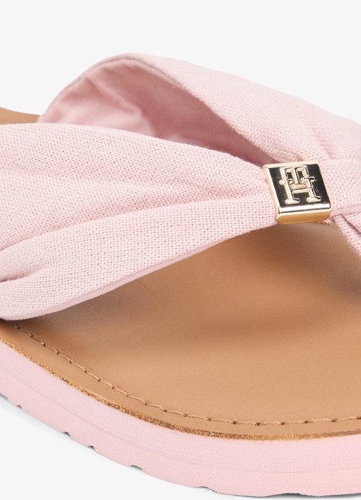 Tommy Hilfiger Slipper met logo - detail 6 rood