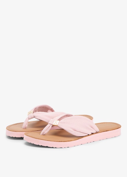 Tommy Hilfiger Slipper met logo - voorkant 2 rood