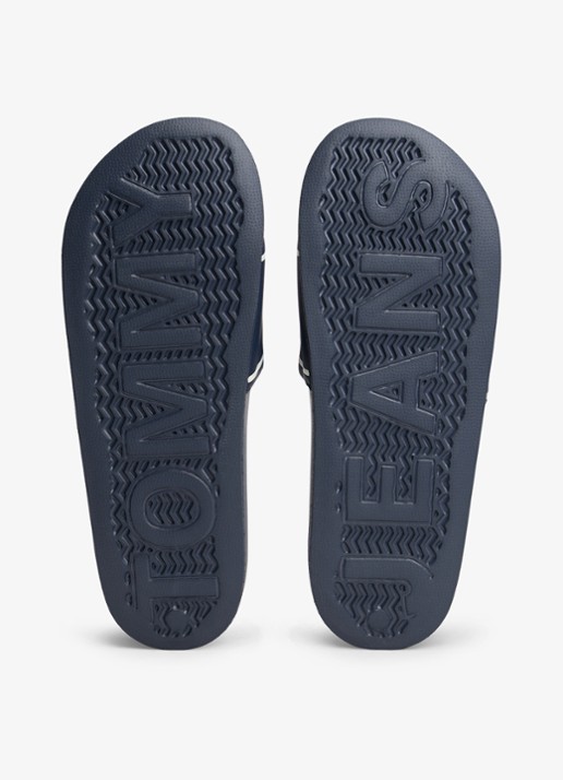 Tommy Hilfiger Slipper met logo - detail 6 donkerblauw