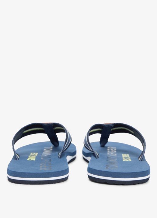 Tommy Hilfiger Slipper met logo - achterkant 6 blauw