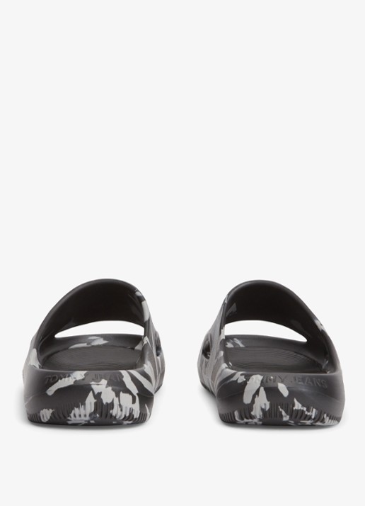 Tommy Hilfiger Slipper met logo - achterkant 4 zwart