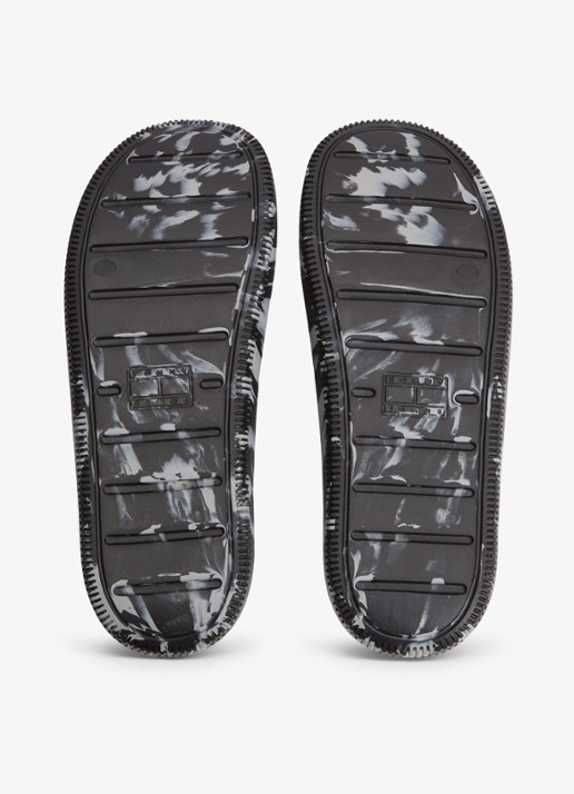 Tommy Hilfiger Slipper met logo - detail 3 zwart